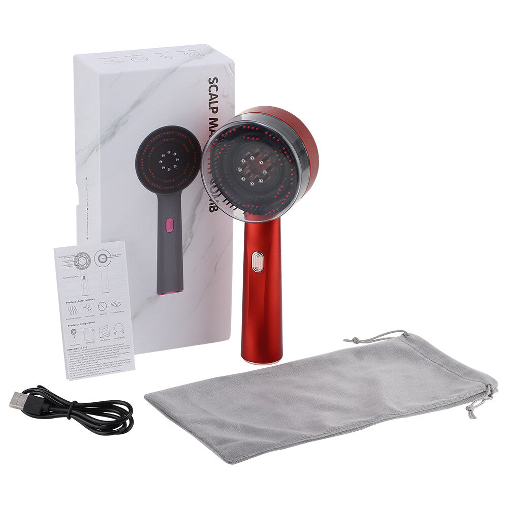 Red Light Scalp Massage Comb - 3 Modes, 72 Teeth