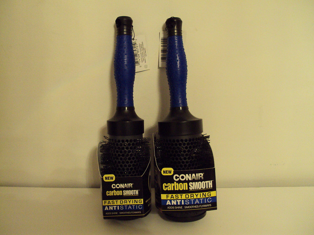 Conair Carbon Smooth Barrel Brush Set for Fast Drying and Shine