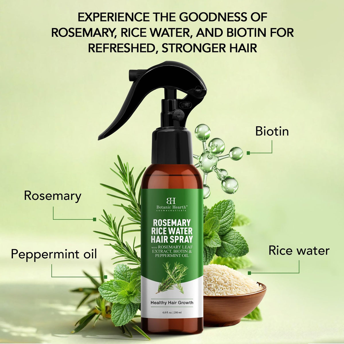 Rosemary & Rice Water Hair Growth Spray - 6.8 oz