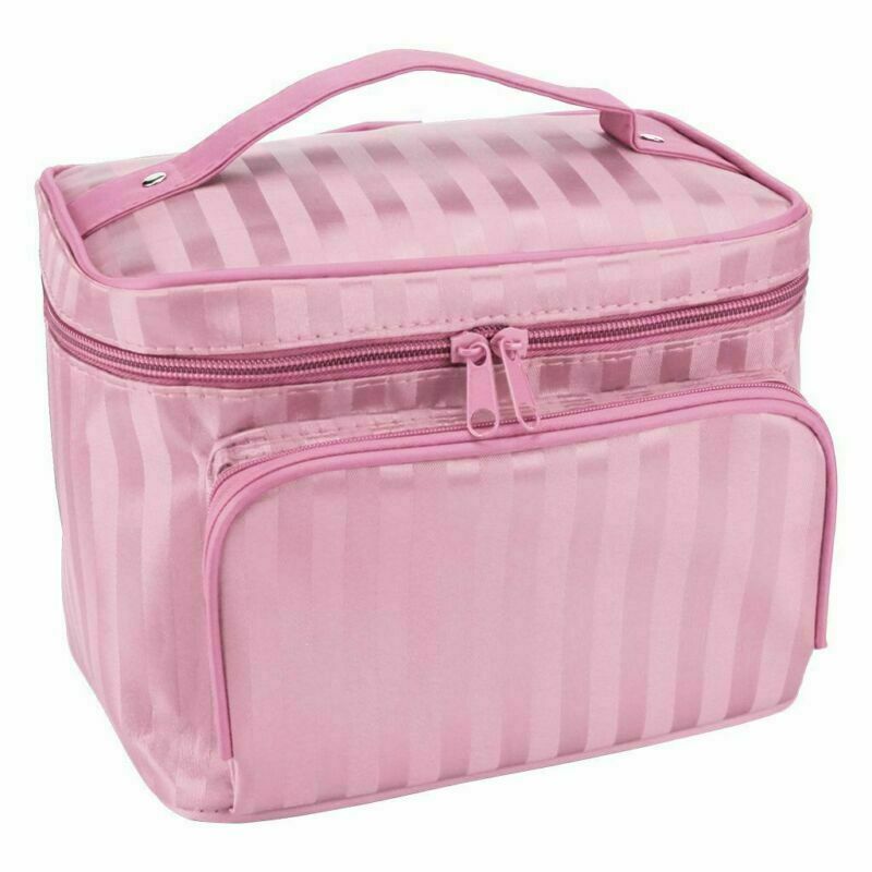 Large Cosmetic Bag Organizer Travel Kit Makeup Storage with Handle