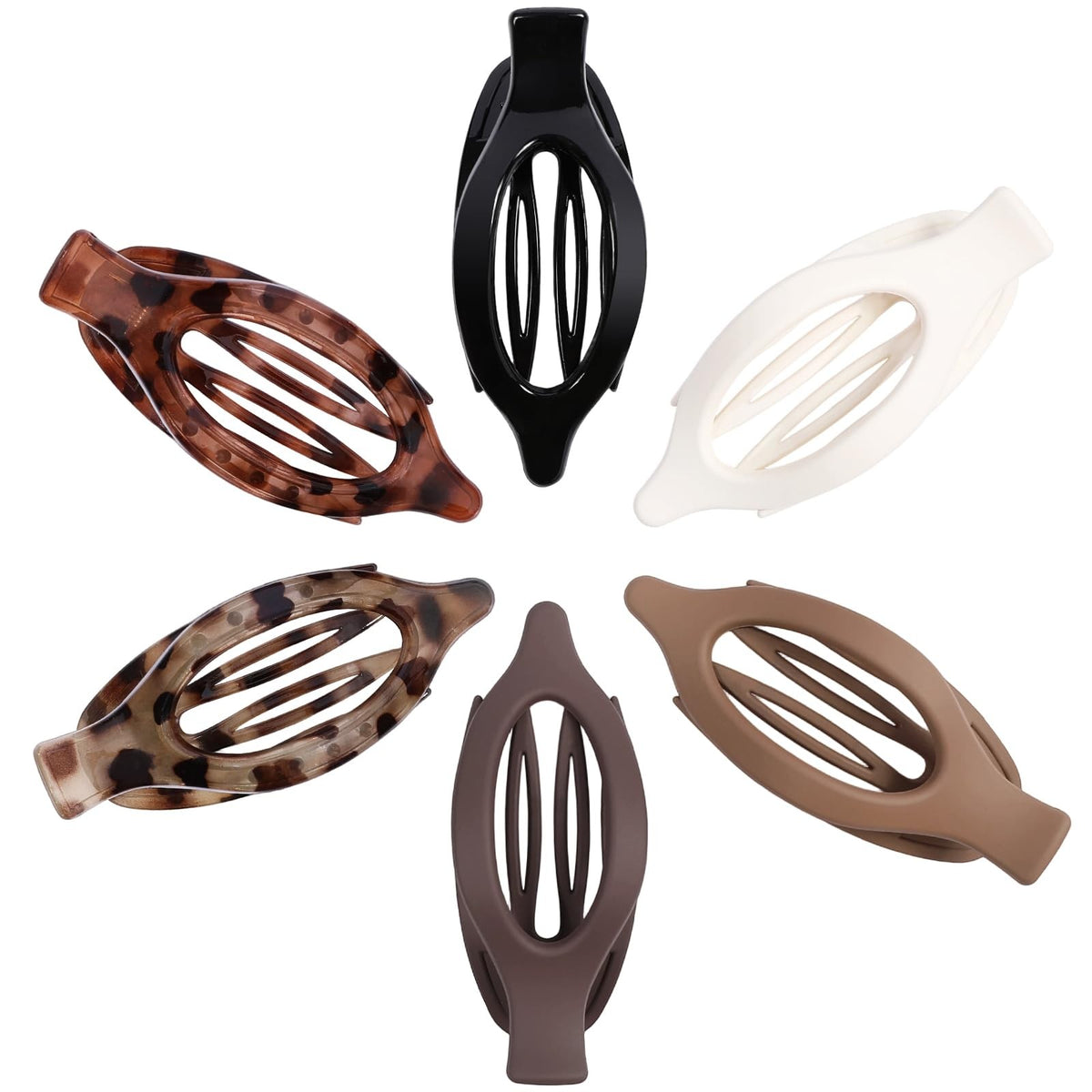 Flat Hair Clips for Women - 6 PCS French 1 Count (Pack of 6),