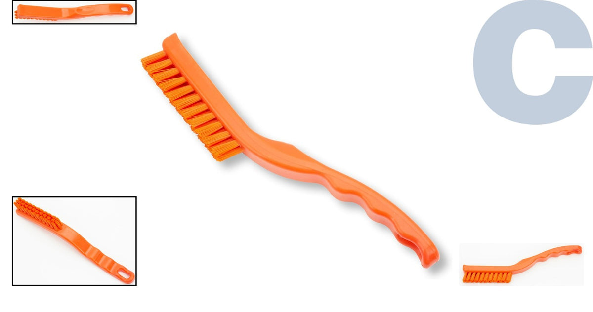 Color-Coded Orange Detail Brush for Kitchen & Bathroom Cleaning