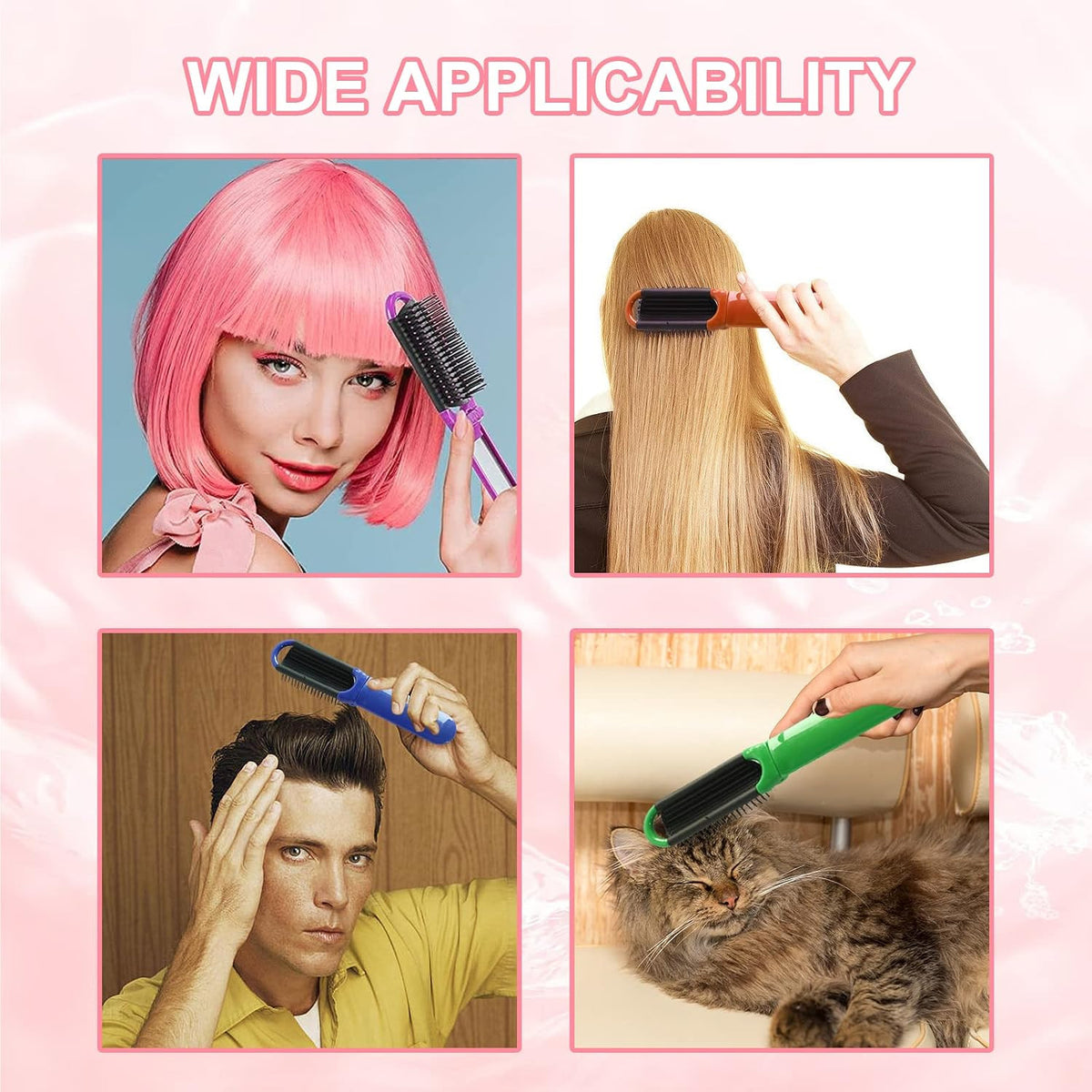 20 Pcs Foldable Travel Hair Brush with Mirror, Compact Portable Hairbrush Set