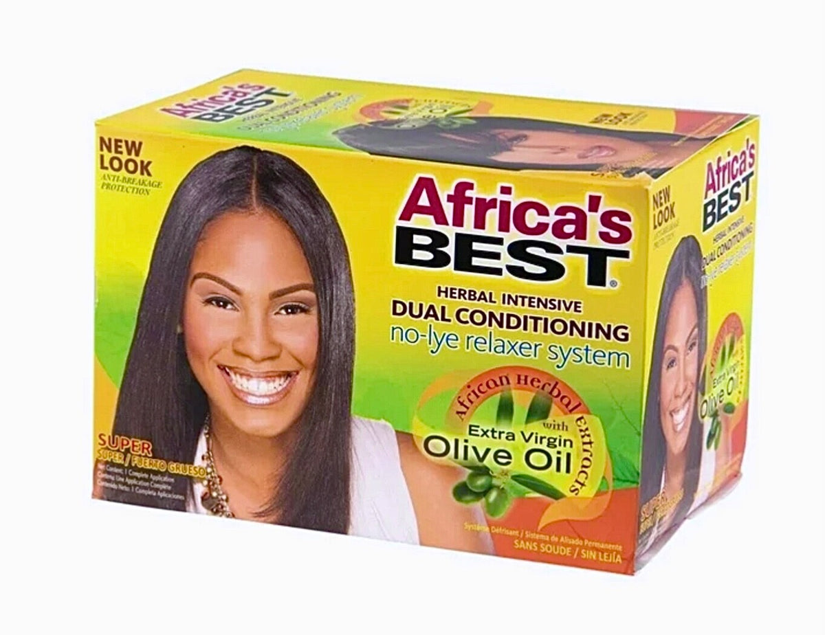 Relaxer Hair Treatment with Extra Virgin Olive Oil - No Lye Super