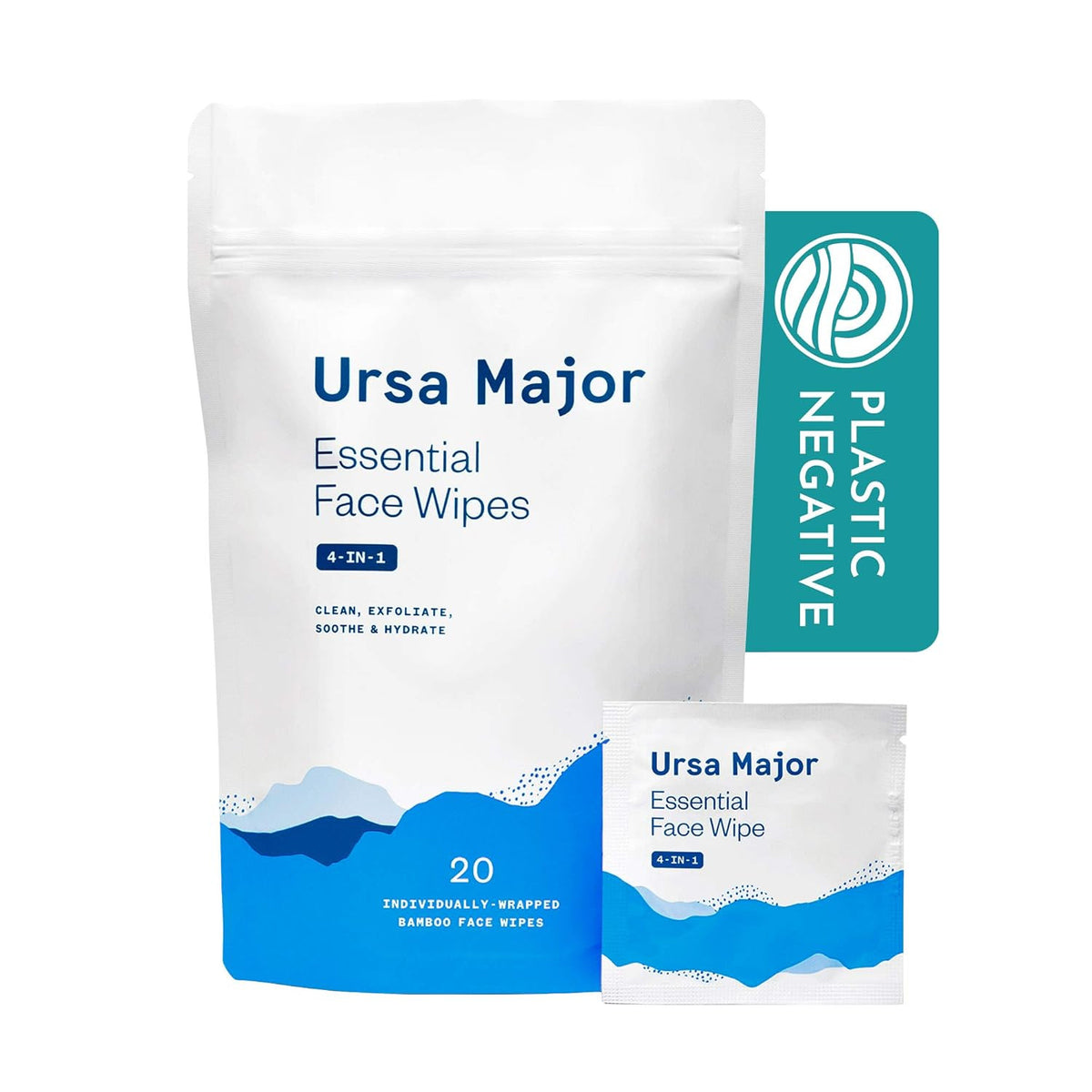 Natural Biodegradable Face Wipes - Gentle Cleanse & Exfoliate, Cruelty-Free