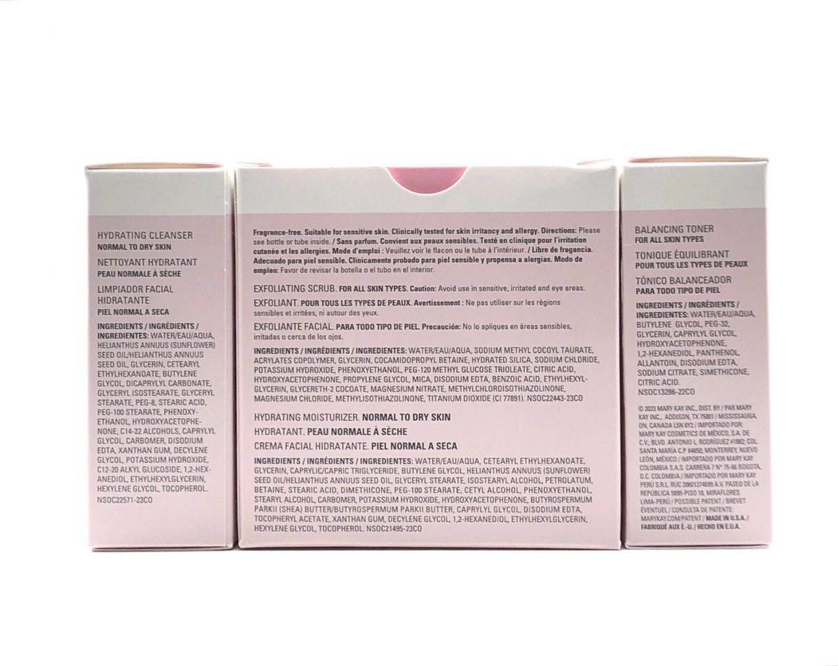 Mary Kay Hydrating Go Set Travel Size Skin Care Kit for Normal to Dry Skin