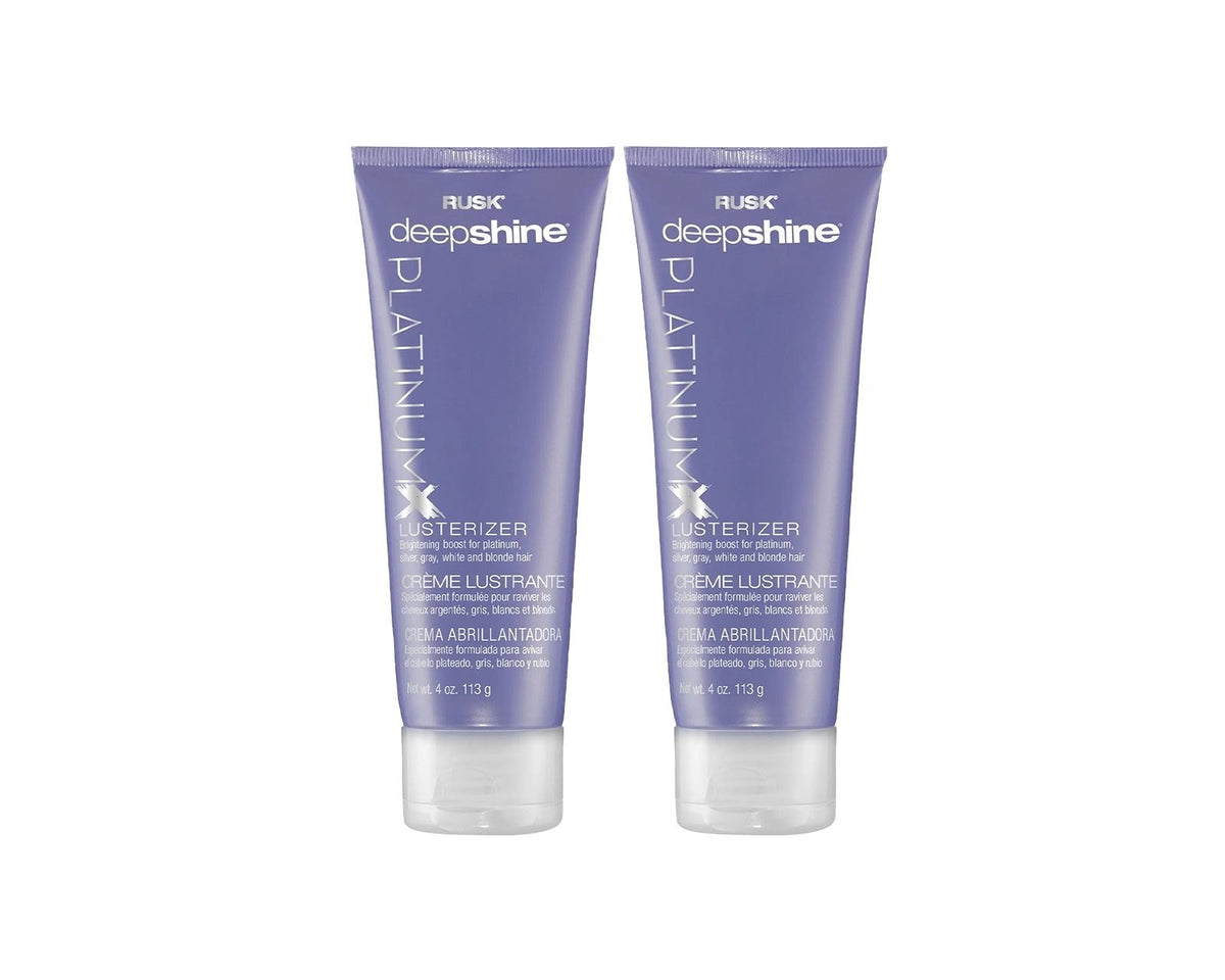Rusk Deepshine PlatinumX Cream Lusterizer for Blonde & Silver Hair - 4oz 2-Pack