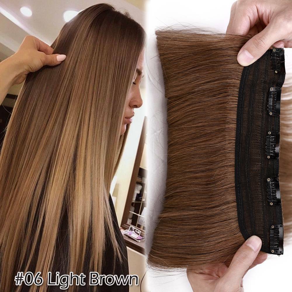 Clip-In Human Hair Extensions Full Head Highlight Straight