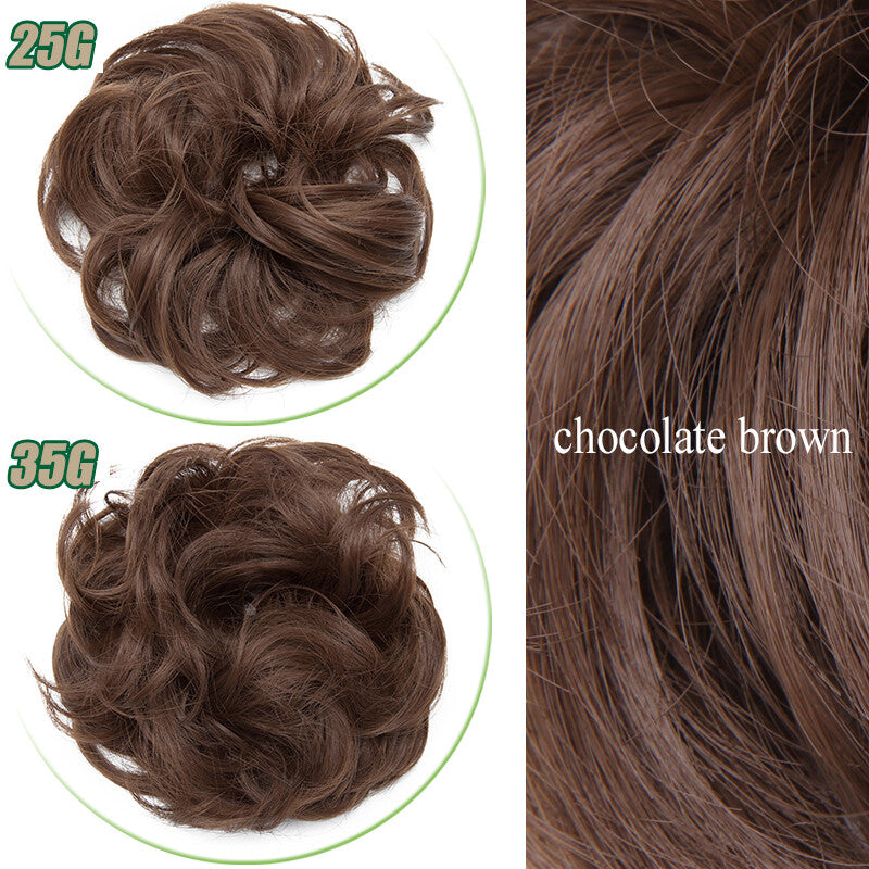 Curly Messy Bun Hair Piece Scrunchie Thick Updo Hair Extensions - Real Human Hair