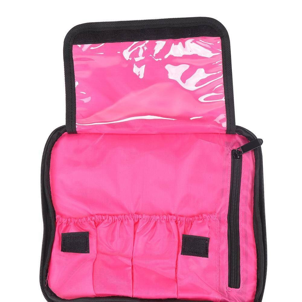 Pink Makeup Bag with Handle - Travel Cosmetic Organizer & Wash Bag