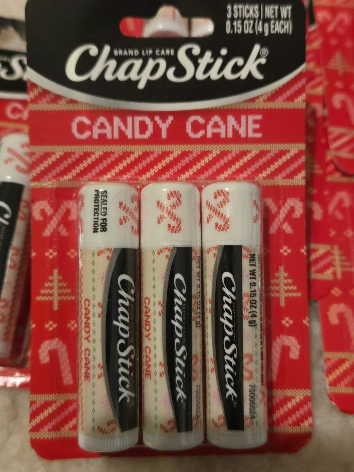 Candy Cane Lip Balm Set - Fresh & Minty Moisturizer for Lips