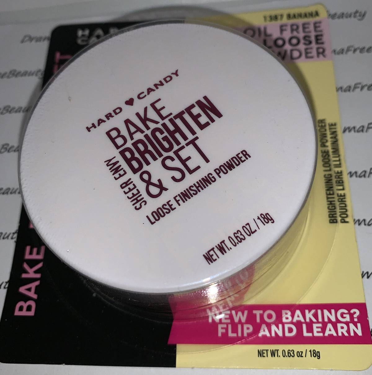 Loose Brightening Face Powder in Banana - Oil-Free Makeup Setting & Baking Powder