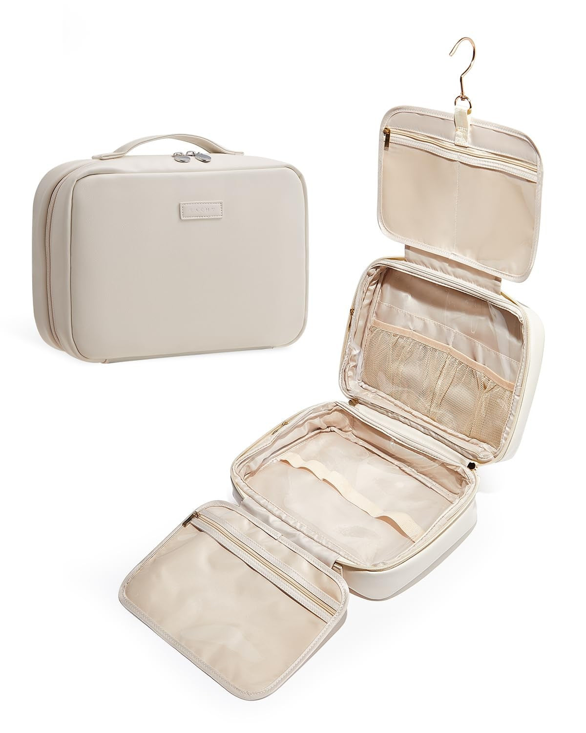 Travel Toiletry Bag with Hanging Hook Waterproof Makeup Organizer - Large Capacity