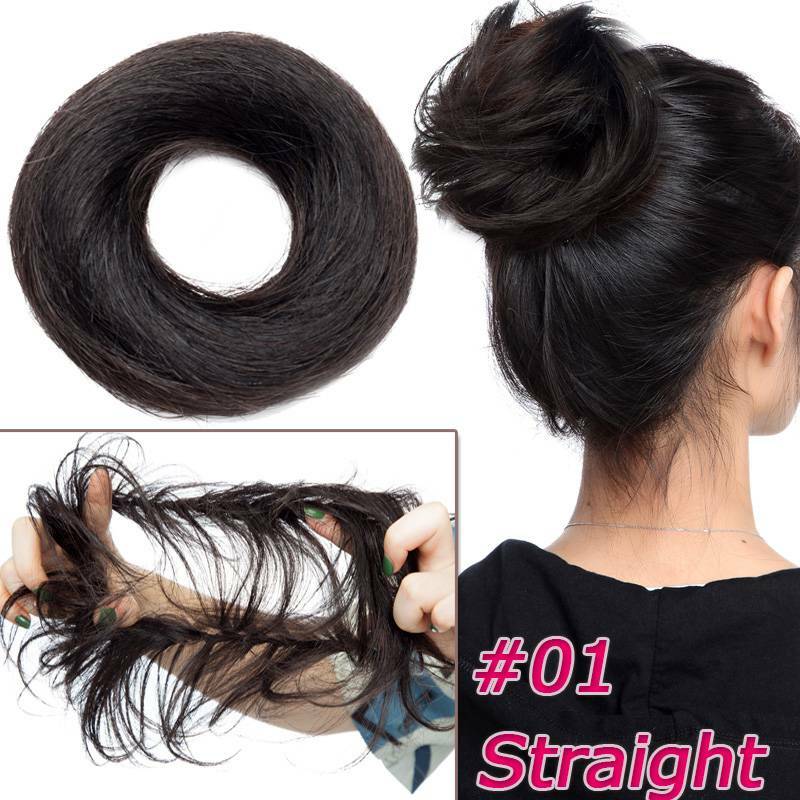 Messy Bun Scrunchie Hair Extension Updo Chignon - Remy Human Hair