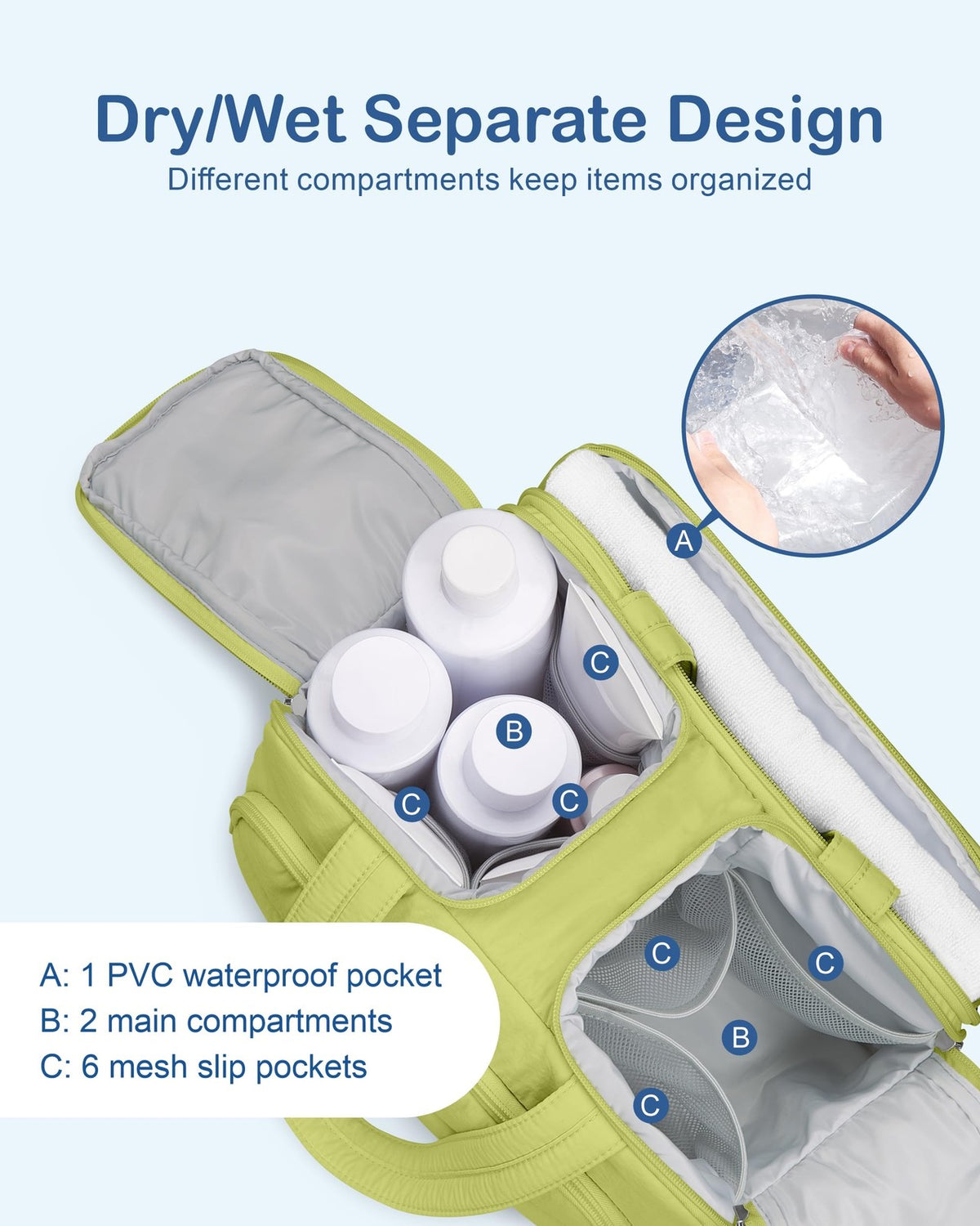 Large Travel Toiletry Bag for Women Puffer Cosmetic Organizer with Handle