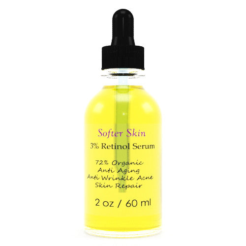 Retinol 3% Anti-Aging Serum with Organic Hyaluronic Acid - 2 oz