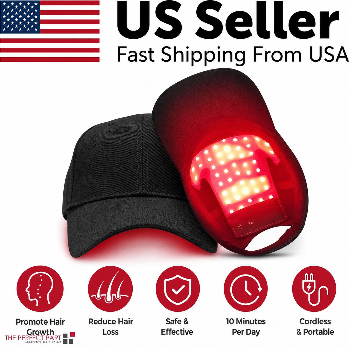 Red Light Therapy Hair Loss Treatment Cap – 660nm LED