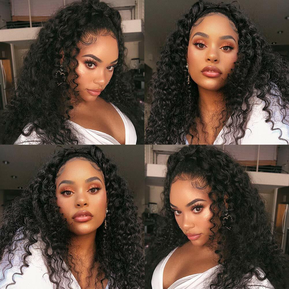 Long Curly Wavy Hair Wig for Women - Synthetic Brazilian Style 45cm