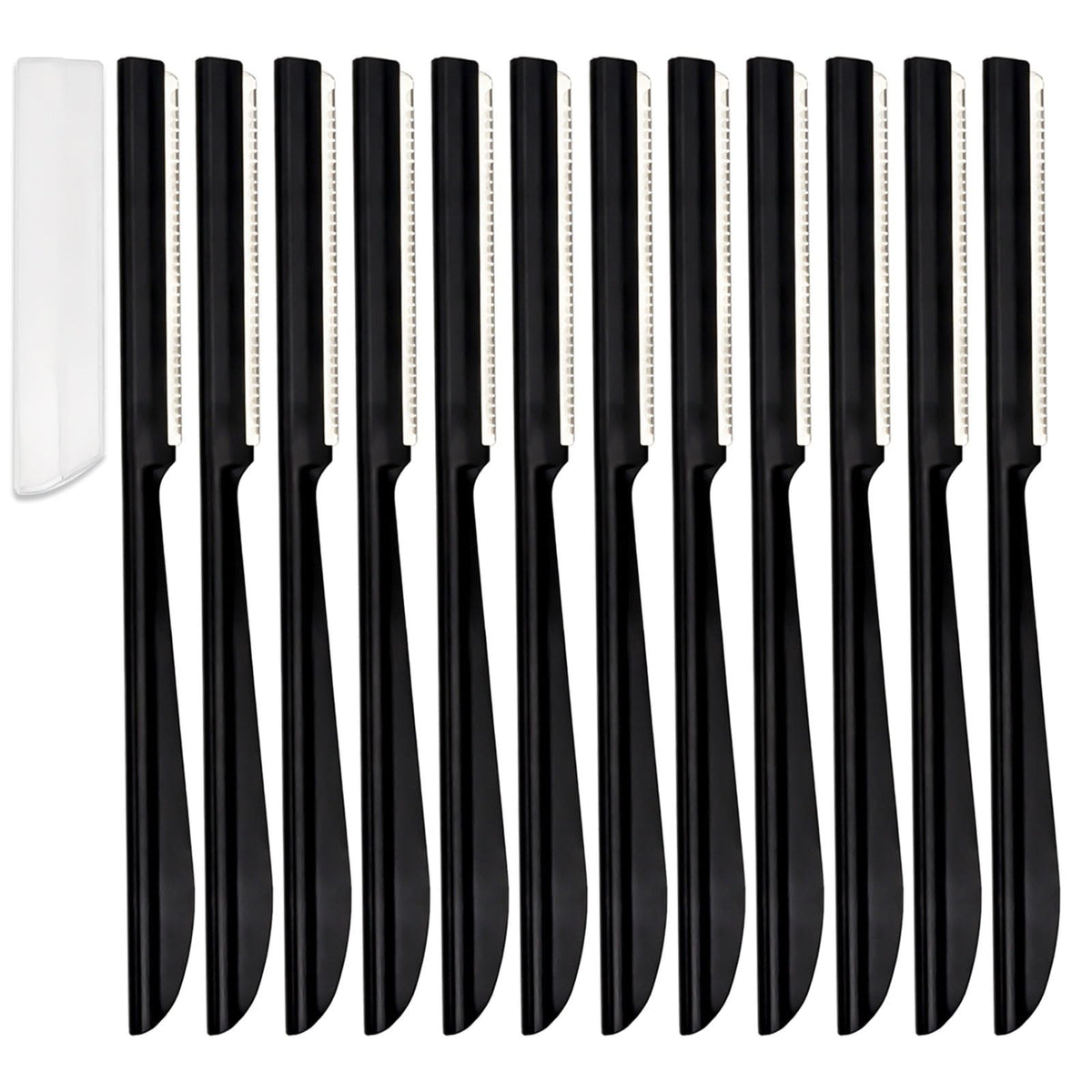 10-Pack Stainless Steel Eyebrow Razor Set for Face & Facial Hair Removal