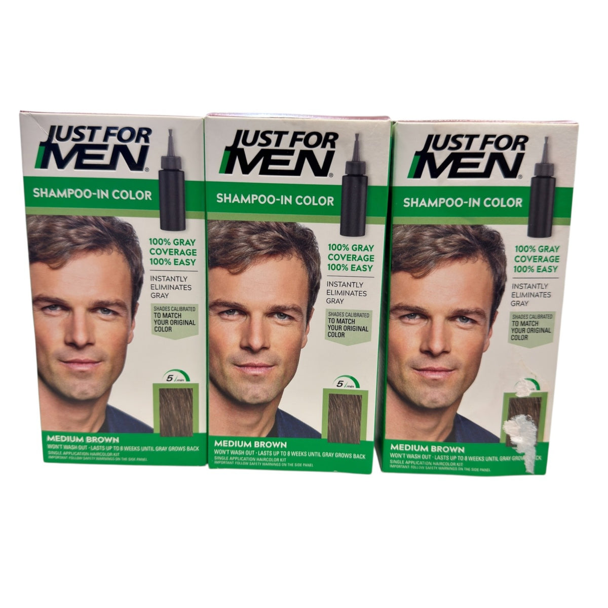 Medium Brown Hair Color Shampoo - 3 Pack
