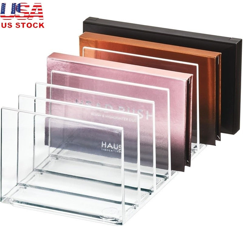 Modular Stackable Makeup Organizer with Transparent Dividers - Cosmetic Storage