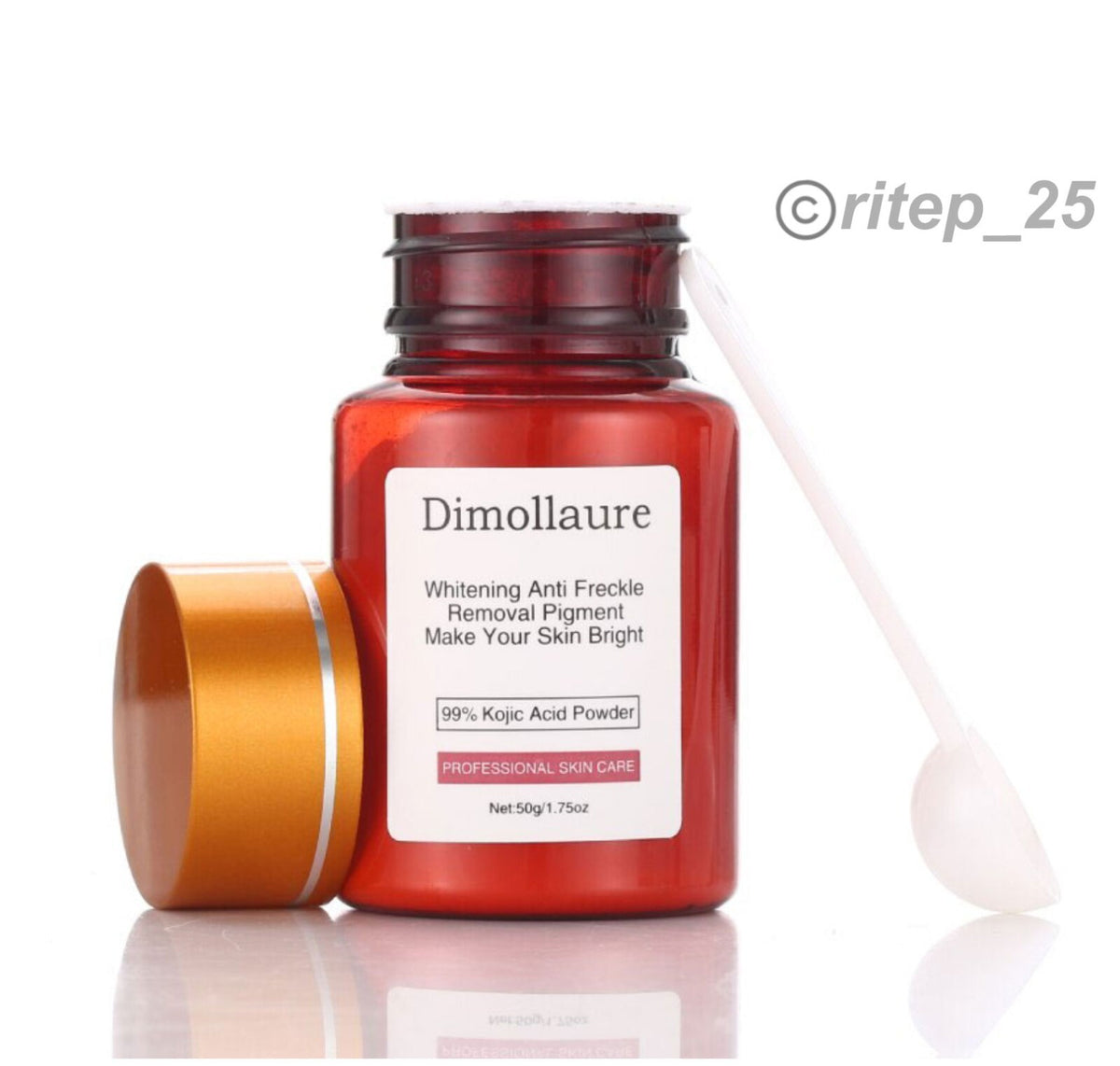 Kojic Acid Powder for Skin Whitening - 50g Pure 99% Face Care & Spot Removal