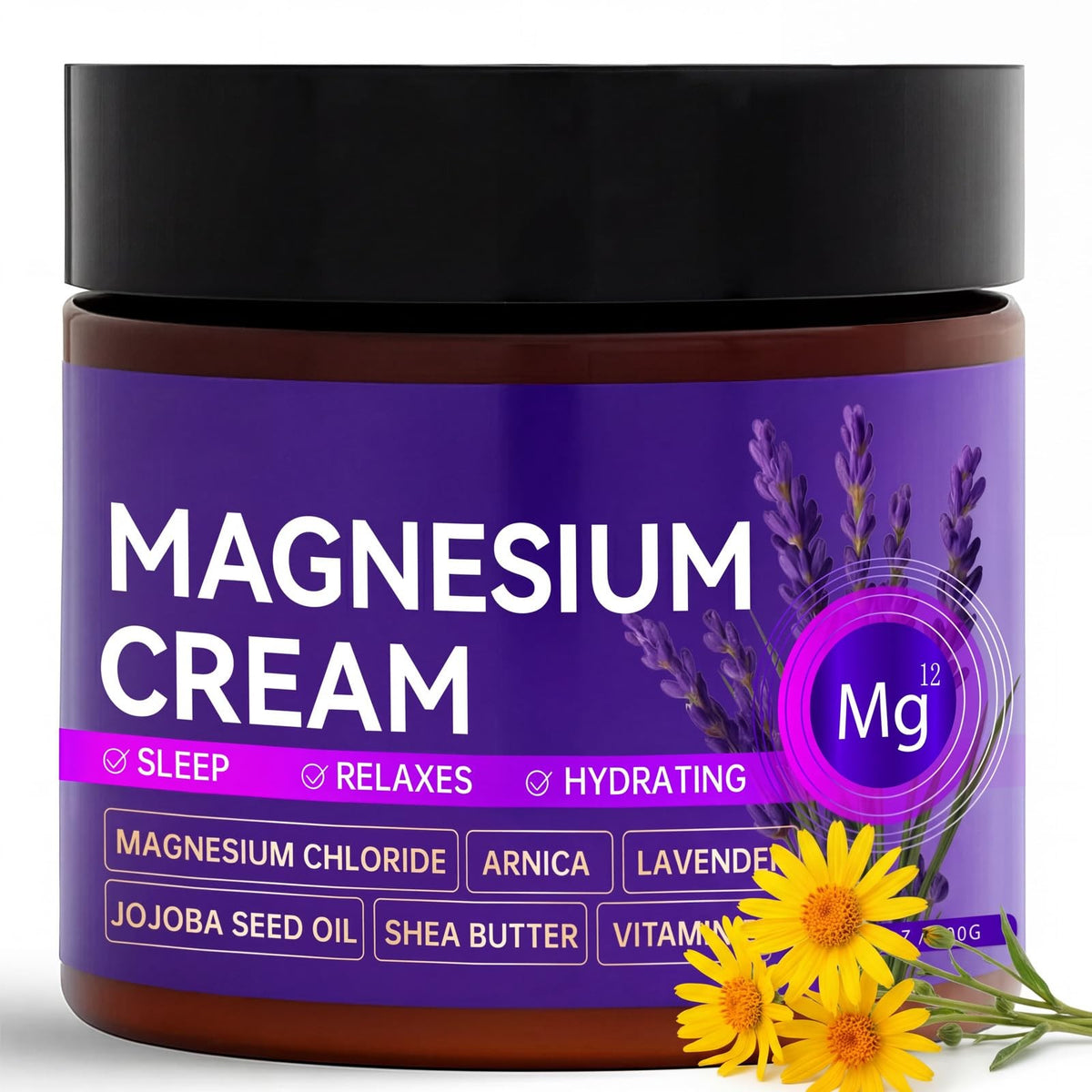 Magnesium Cream for Sleep & Muscle Relief - 3.53 oz