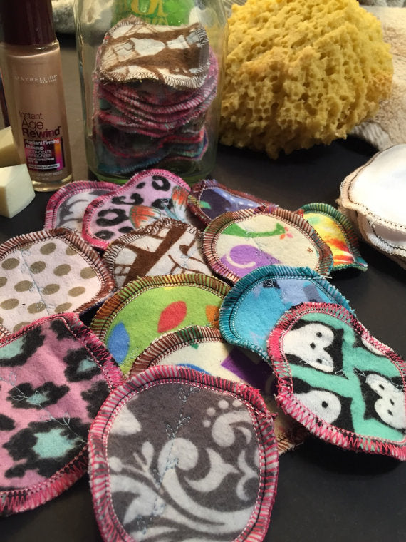 Reusable Cotton Rounds Facial Pads Set - Eco-Friendly Makeup & Skincare