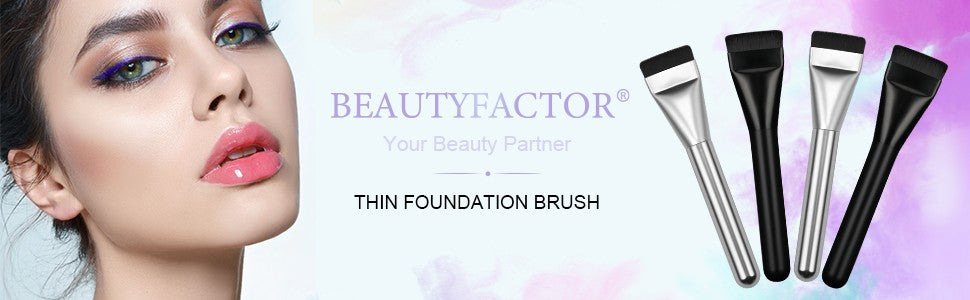 Flat Foundation Brush for Makeup & Facial Masks - 2 Pcs