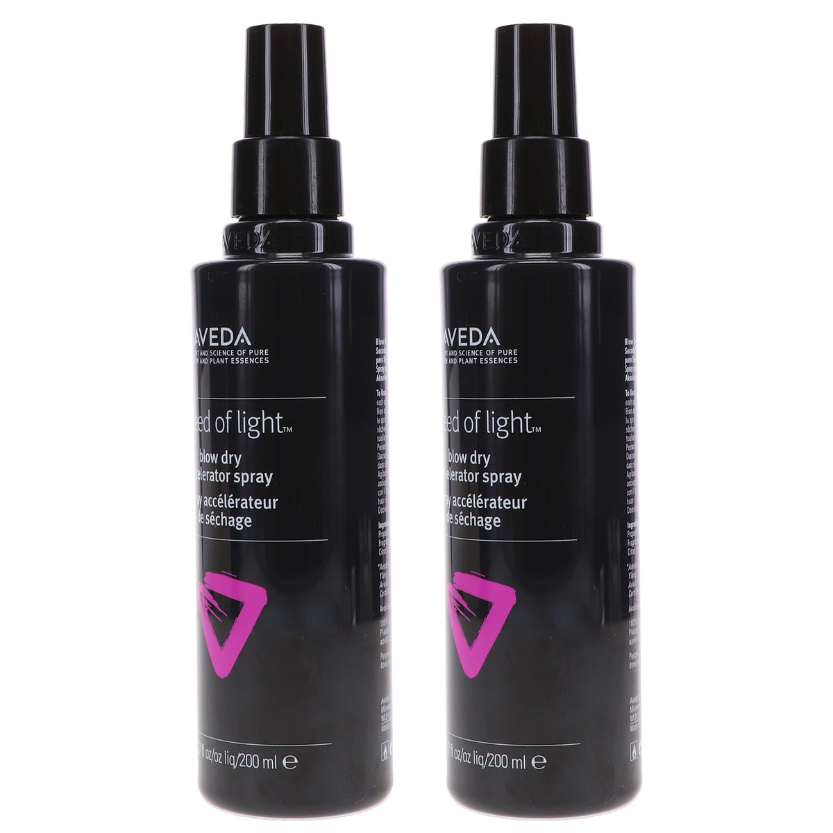 Aveda Speed of Light Blow Dry Accelerator Spray 6.7 oz - 2 Pack for Faster Styling