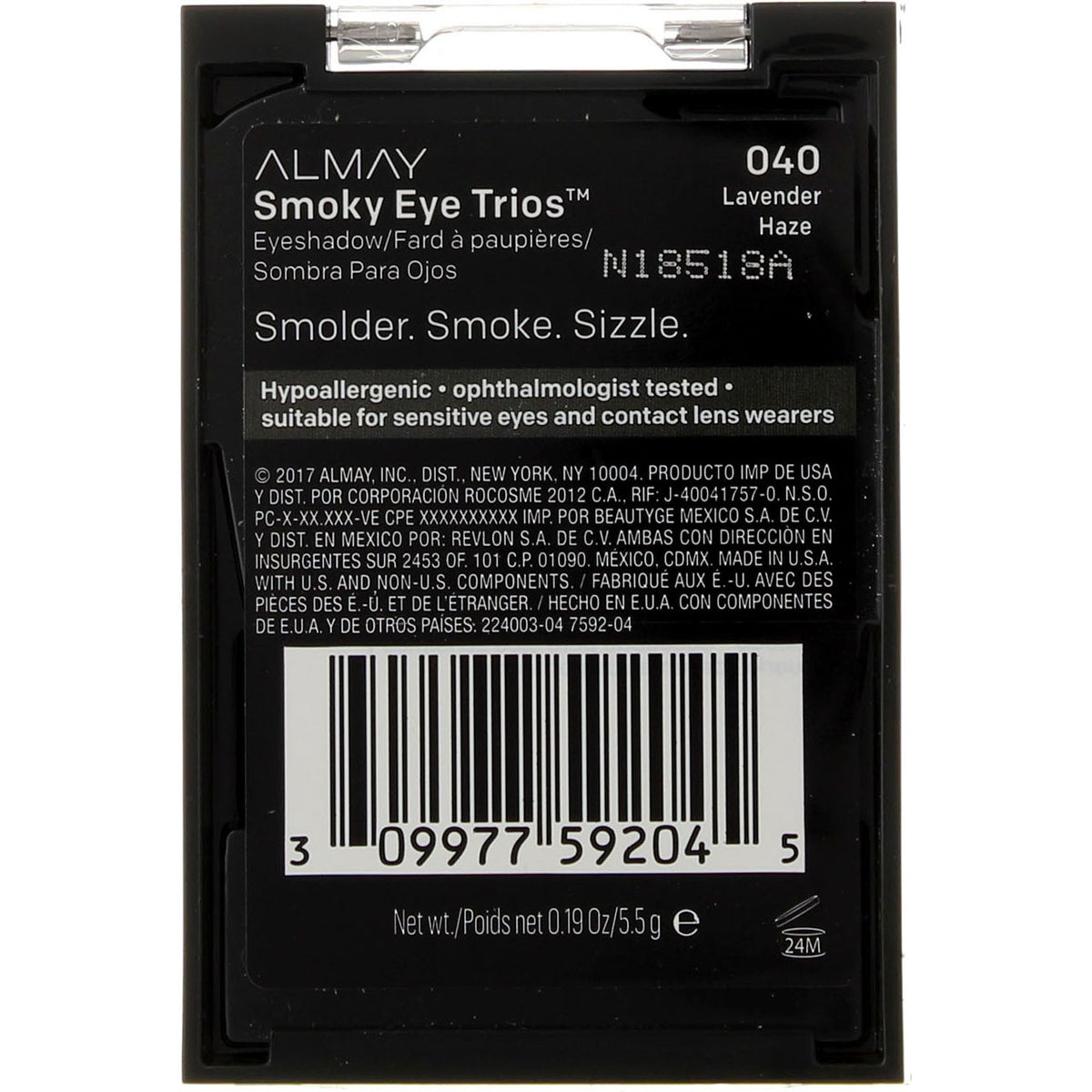 3 Pack Smoky Eye Eyeshadow Trios - Lavender Haze 40, Long-Lasting, Velvety Finish