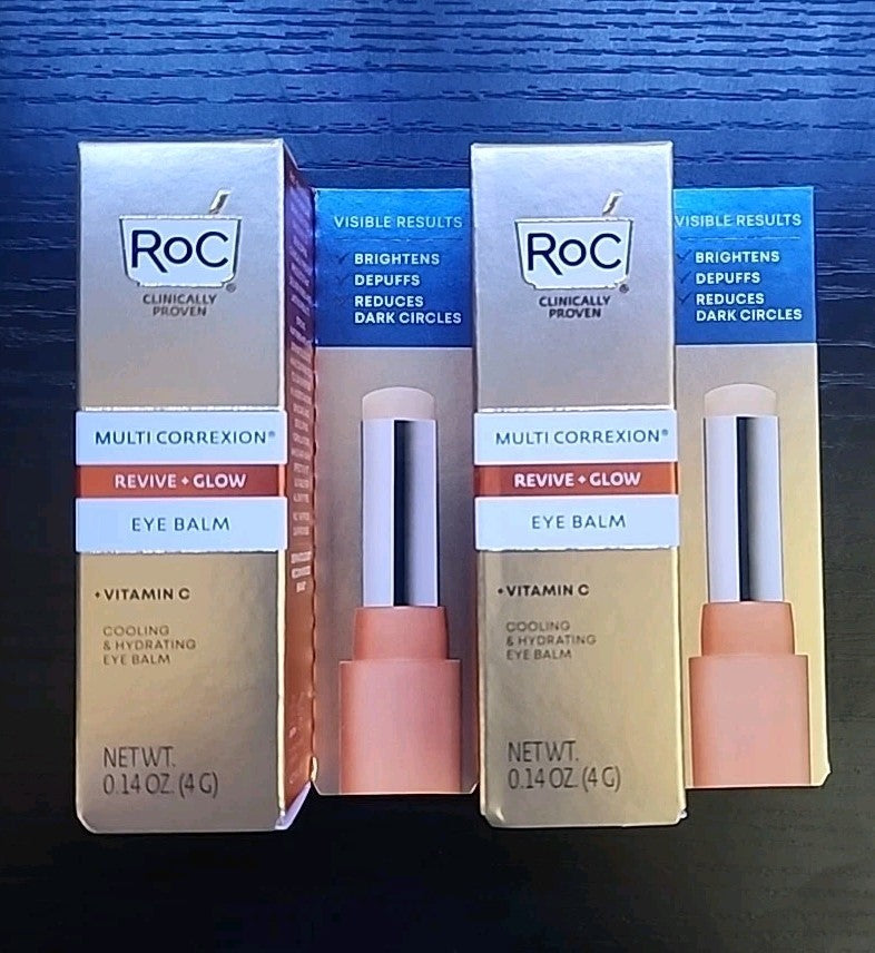 RoC Multi-Correxion Under Eye Balm Set - Revive & Glow, 0.14oz x 2
