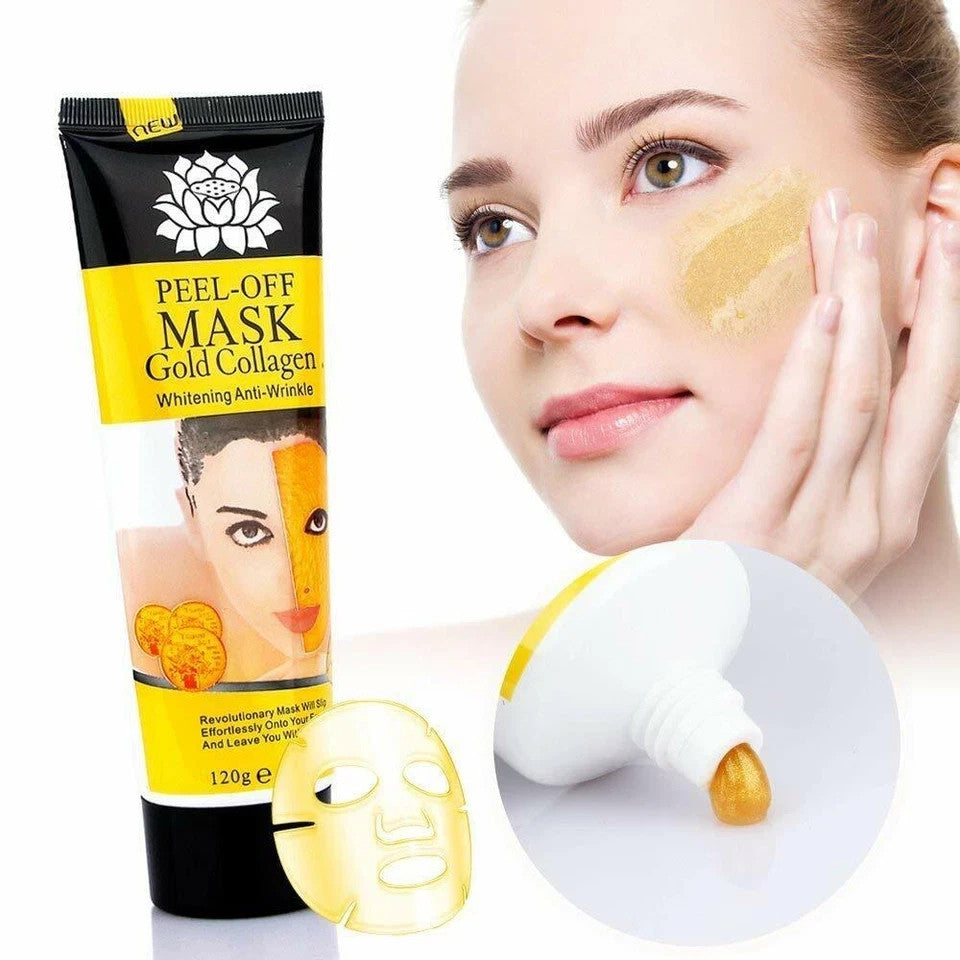 Gold Collagen Peel-Off Facial Mask - Hydrating Cleanser 120ml