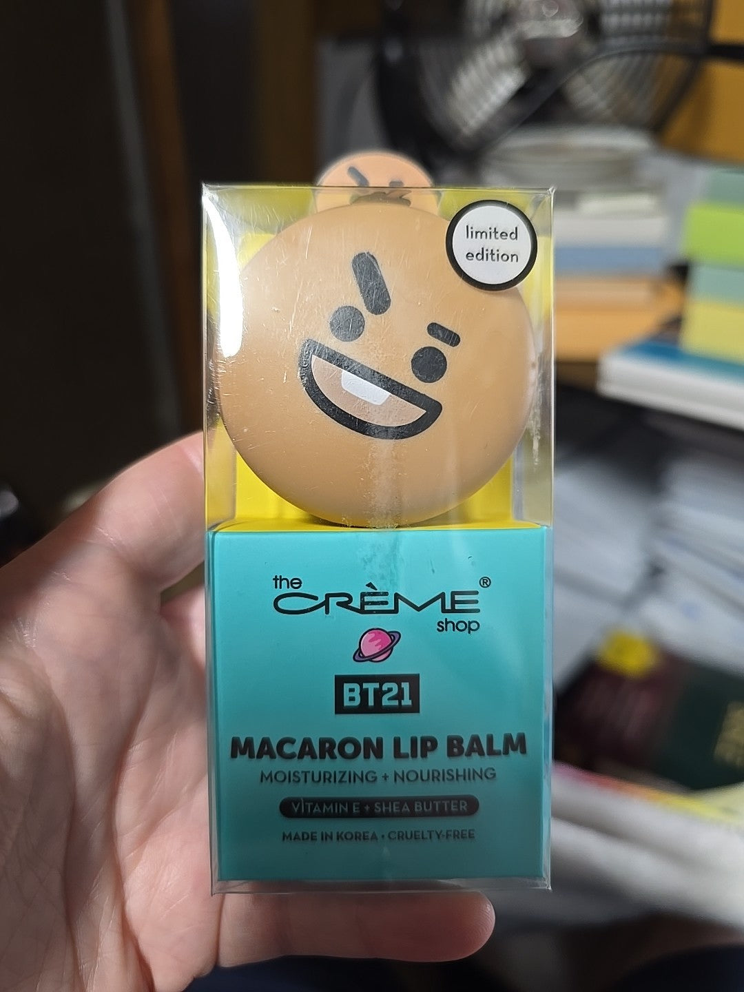 BT21 Lip Balm Set - Chocolate Macaron Lip Moisturizer with Nibs