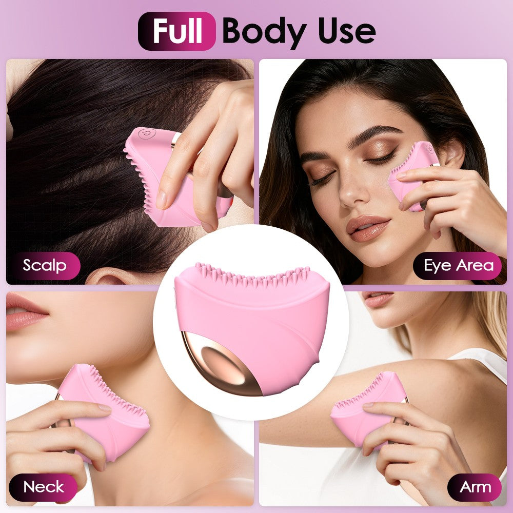 Lymphatic Face Brush Heated Vibrating Massager for Face & Body Sculpting