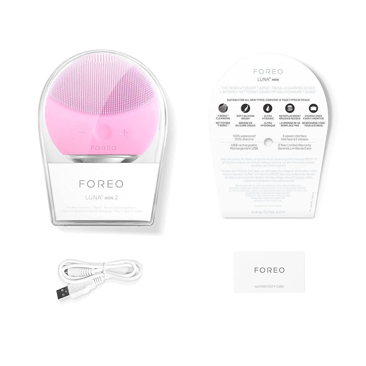 Foreo Luna Mini 2 Facial Cleansing Brush Pearl Pink - Deep Skin Cleansing