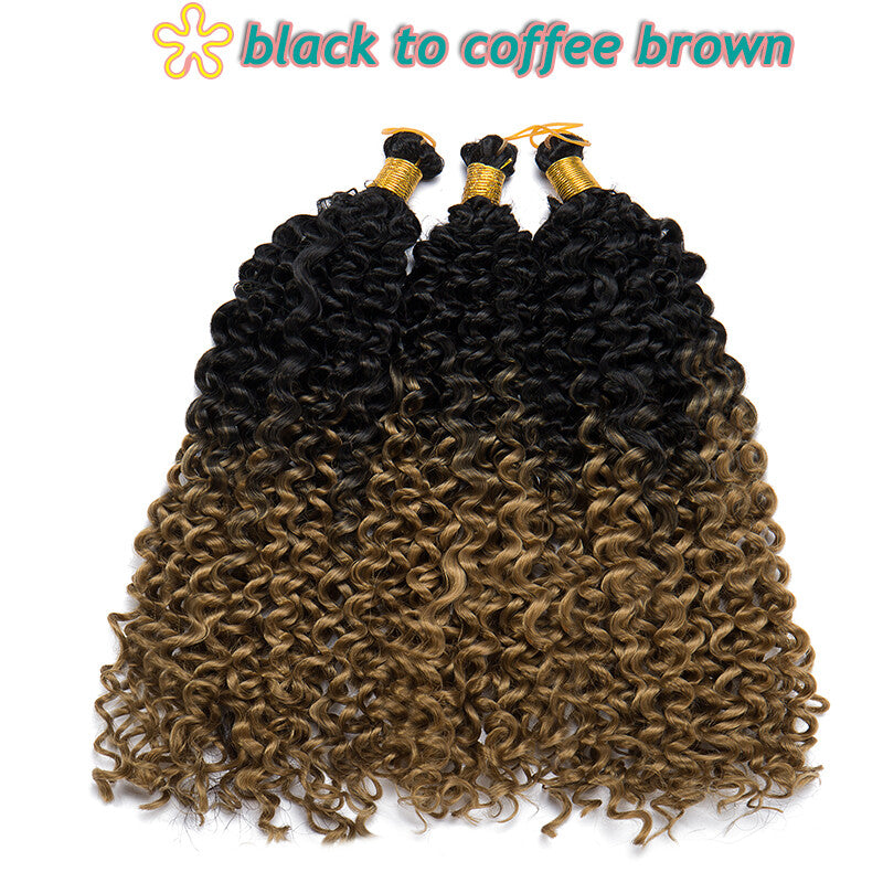 14-Inch Water Wave Crochet Hair Extensions - Afro Curly, Bouncy & Soft