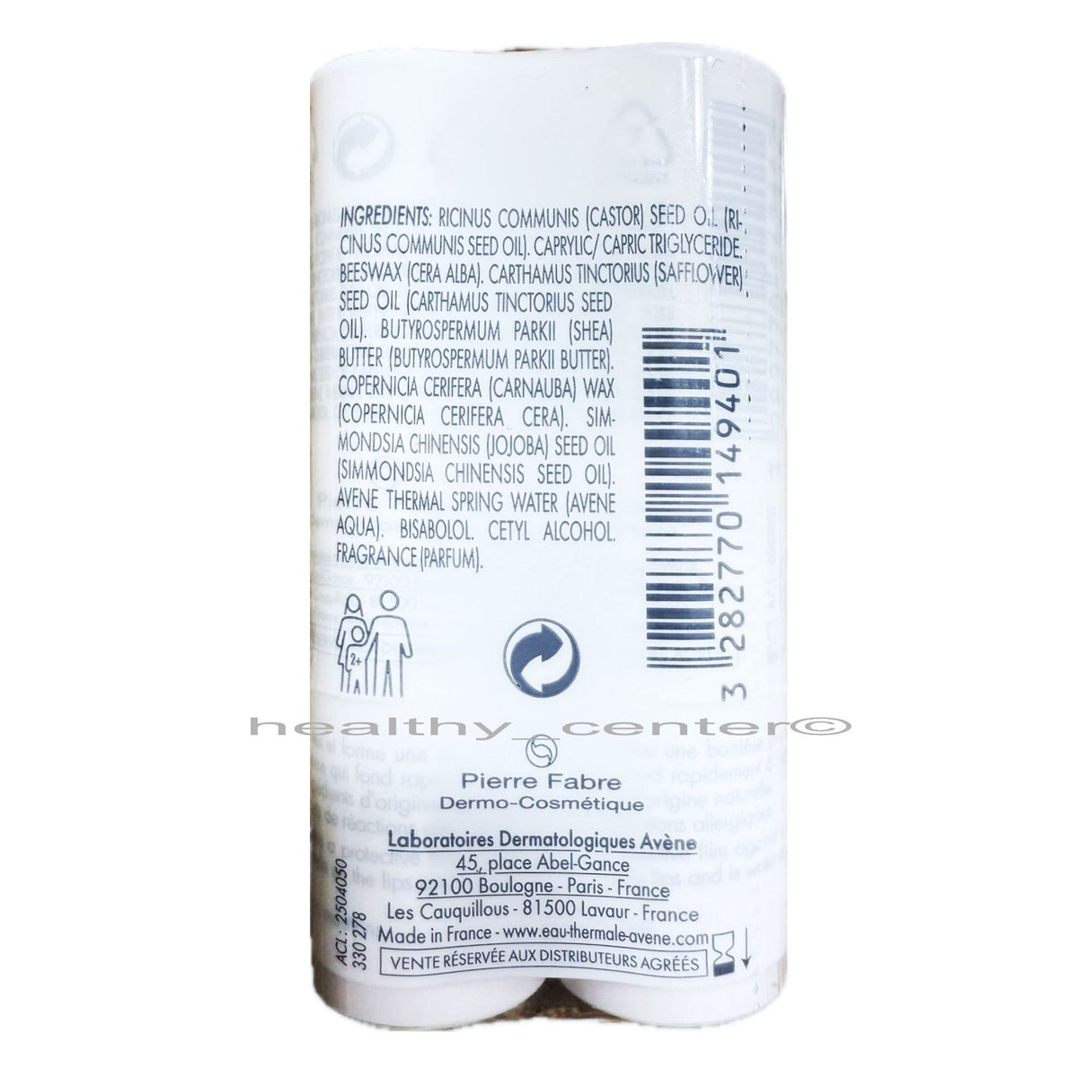 Avene Cold Cream Nourishing Lip Balm Stick 4g - Hydrating, Fragrance-Free, Water-Resistant