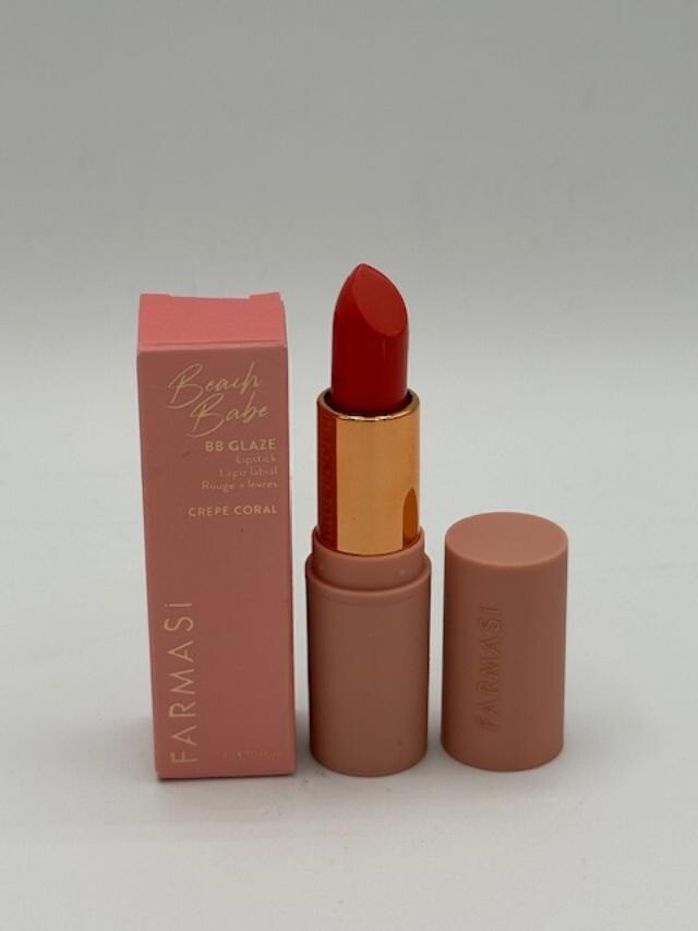 Farmasi BB Glaze Beach Babe Lipstick - Crepe Coral Moisturizing Lip Gloss