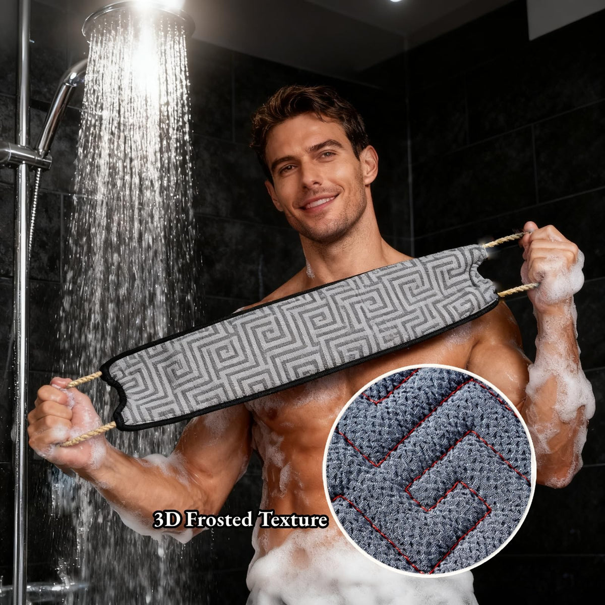 2Pcs Exfoliating Back Scrubber for Shower, 32 1 Count (Pack of 2),