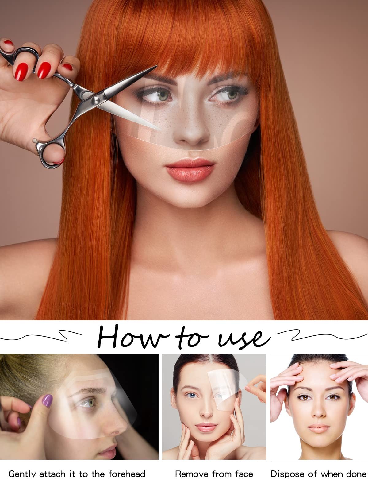 Disposable Face Shields for Microblading Makeup & Shower Protection - 100 Pack