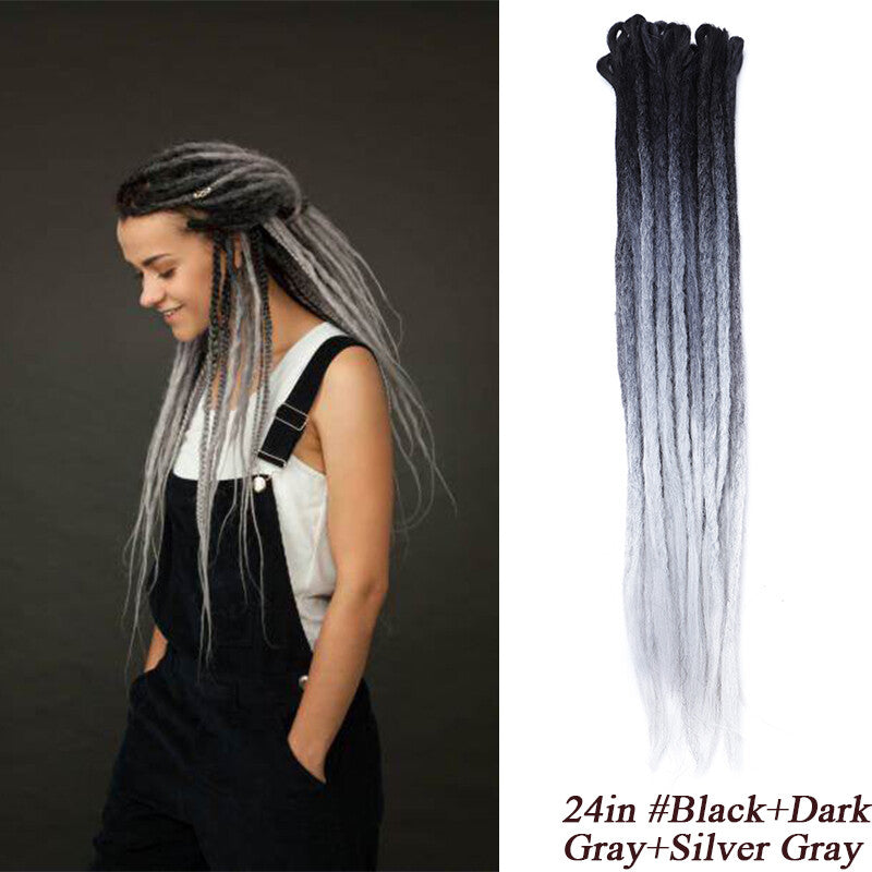 Ombre Dreads Locs Crochet Dreadlock Extensions Faux Long Natural Look