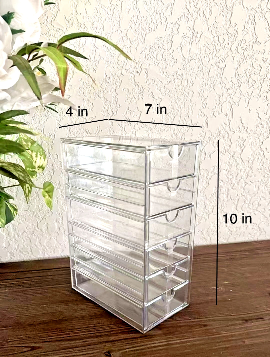 Acrylic Jewelry & Makeup Organizer with Multiple Drawers - Sturdy Storage Solution