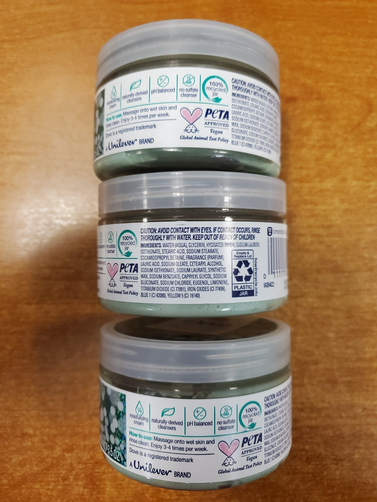 3 Pack: Dove Limited Edition WINTER MINT Body Scrub 3.5 oz. ea.