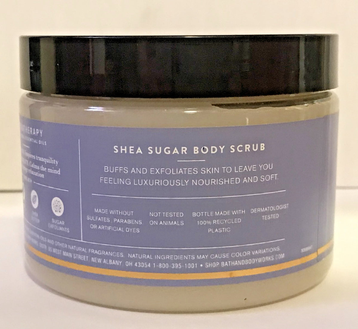 LAVENDER VANILLA SUGAR BODY SCRUB 12.5 OZ BATH WORKS AROMATHERAPY