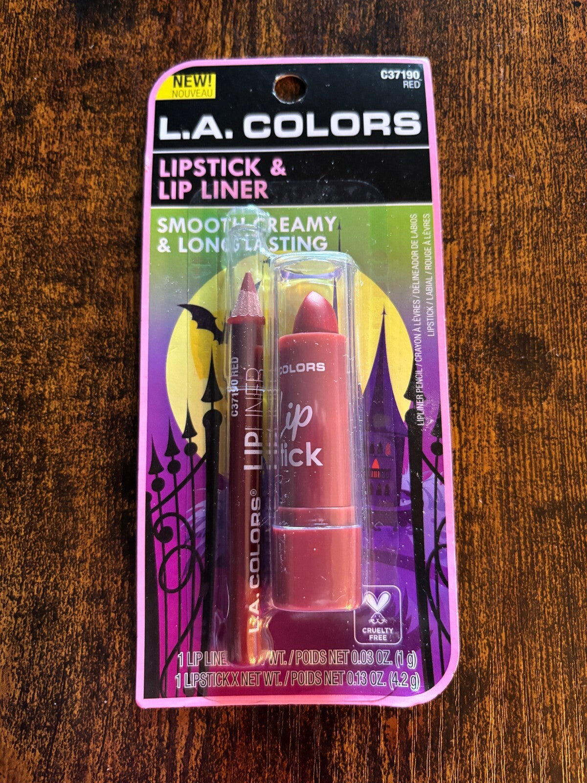 Lipstick & Lip Liner Set - Red C37190 New