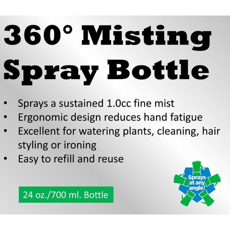 24oz Refillable Fine Mist Spray Bottle for Plants Continuous Mister