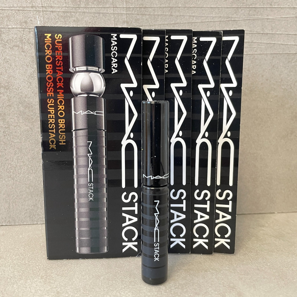 5-Pack Waterproof Mascara Set with Mega Brush - Black, 0.1 oz