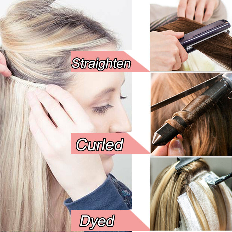 Russian Clip-In Hair Extensions 100% Remy Human Hair Full Head Long-Medium