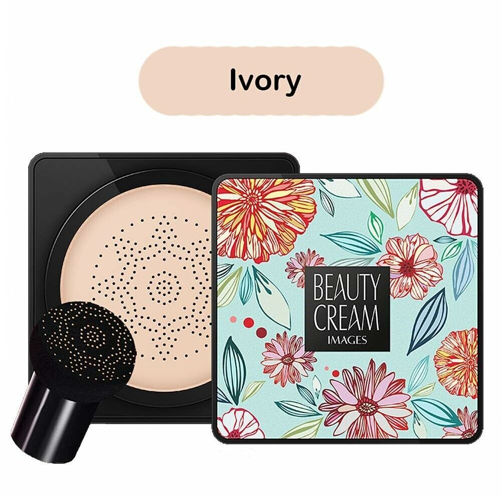 Air Cushion CC BB Cream Concealer Foundation with Mushroom Puff - Moisturizing